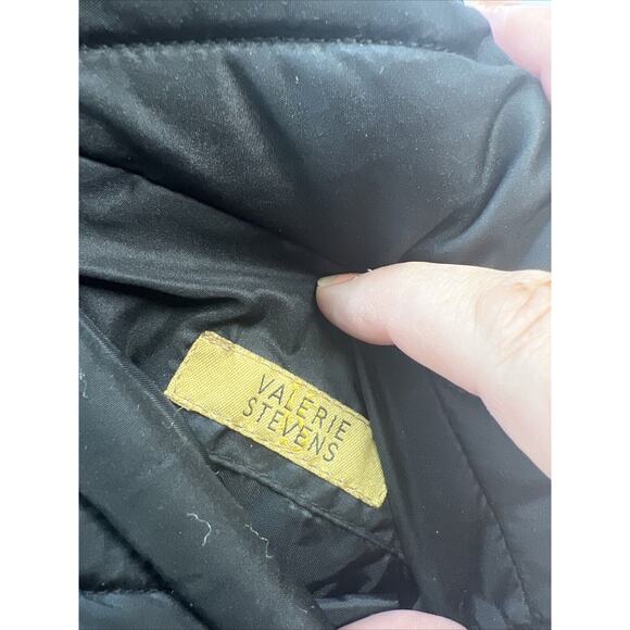 Valerie Stevens Reversible Puffer Vest Women's Size Large Leopard Black - Picture 3 of 11